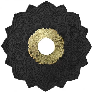 Prato Malik Details - Preto/Dourado