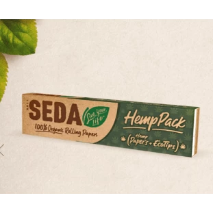 Seda Hemp Pack C/ Piteira Organic - 33 Folhas